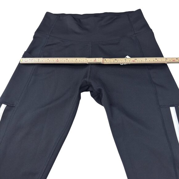 Adidas Aeroready Primegreen Womens Black 3-Stripes Leggings Small Activewear Str - Picture 9 of 11